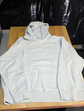 Old Navy Light Heather Gray Men's Hooded Pullover